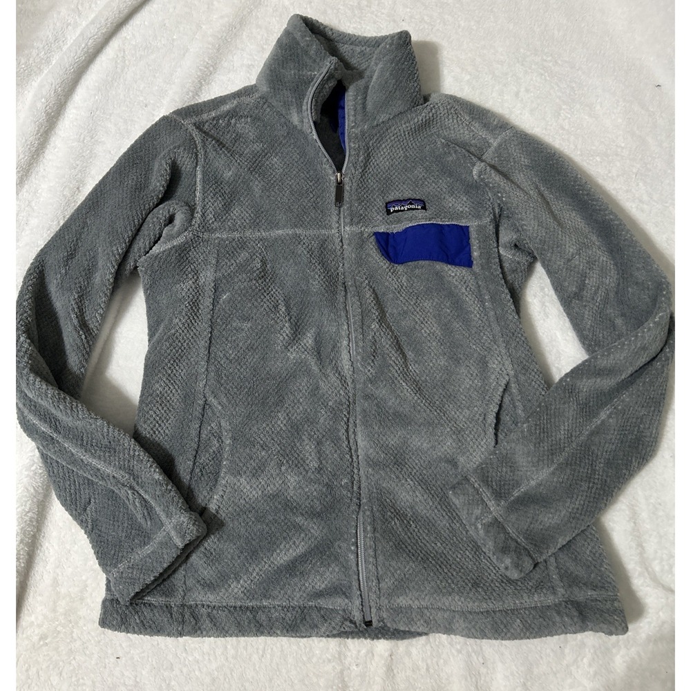 Patagonia Women's Polartec Full Zip Fleece Jacket Full Zip Gray Purple Size M